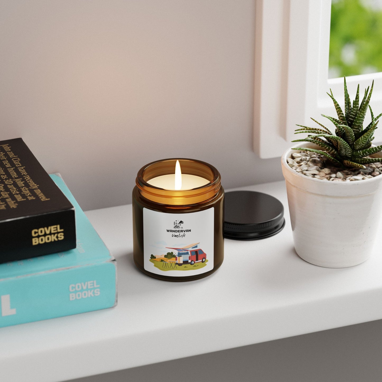Scented Soy Candle WanderVan (Multi-Size, Amber Jar) - WanderVan
