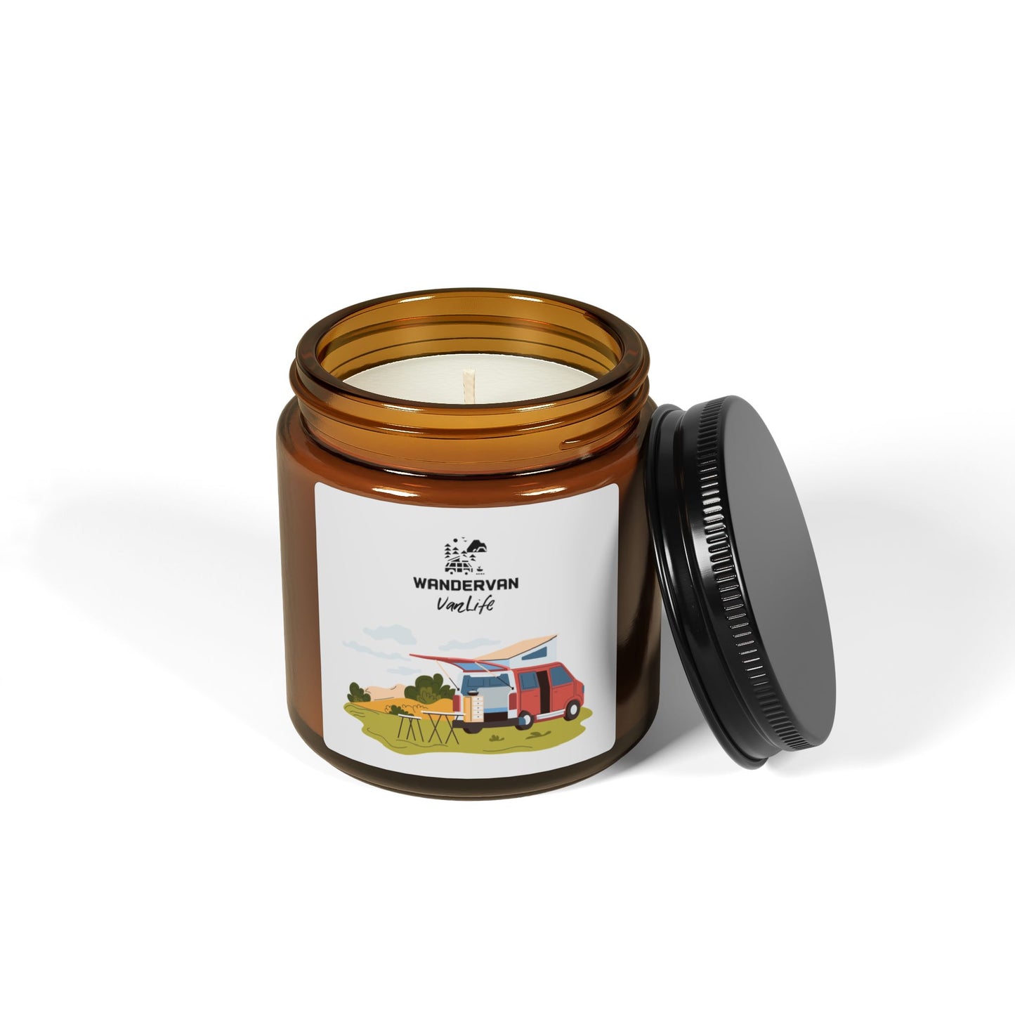Scented Soy Candle WanderVan (Multi-Size, Amber Jar) - WanderVan
