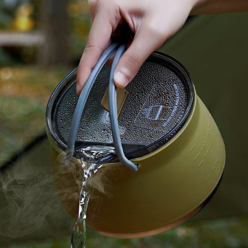 Camping Portable Silicone Folding Kettle Outdoor Compressible Folding Pot Travel Silicone Kettle - WanderVan