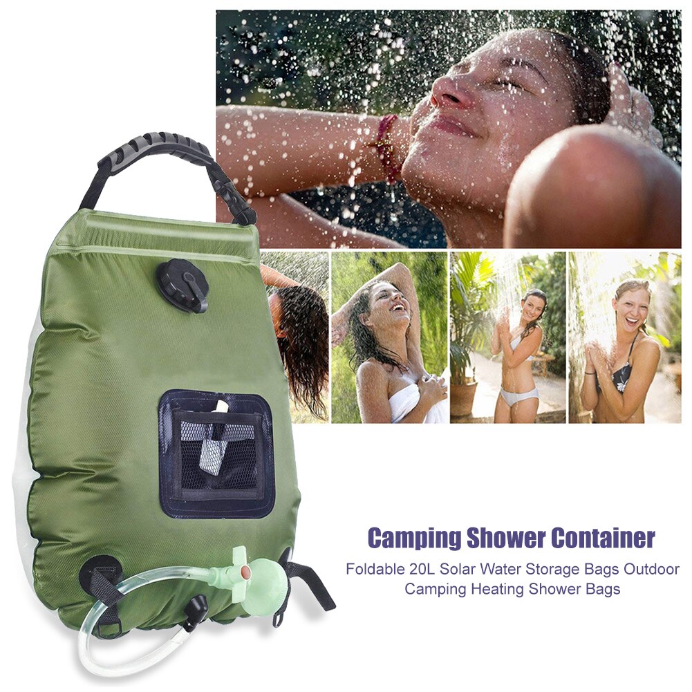 Portable Shower 20L Sun absorbs heat Water Storage Bags Outdoor Camping Hiking Heating Shower Bathing Bags Heating Shower Bags - WanderVan