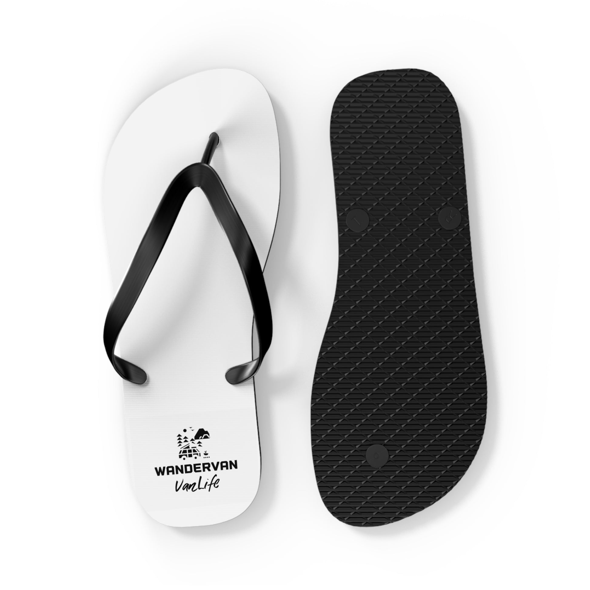 Flip Flops - WanderVan (White) Tongues - WanderVan