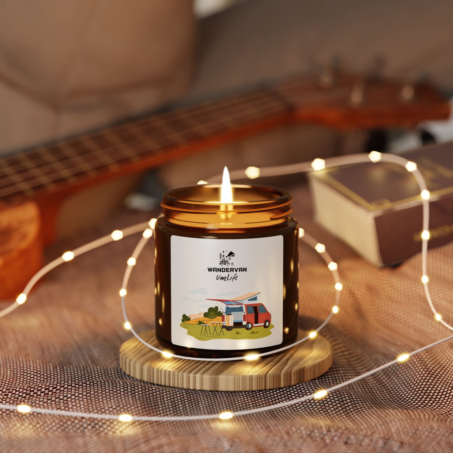 Scented Soy Candle WanderVan (Multi-Size, Amber Jar) - WanderVan