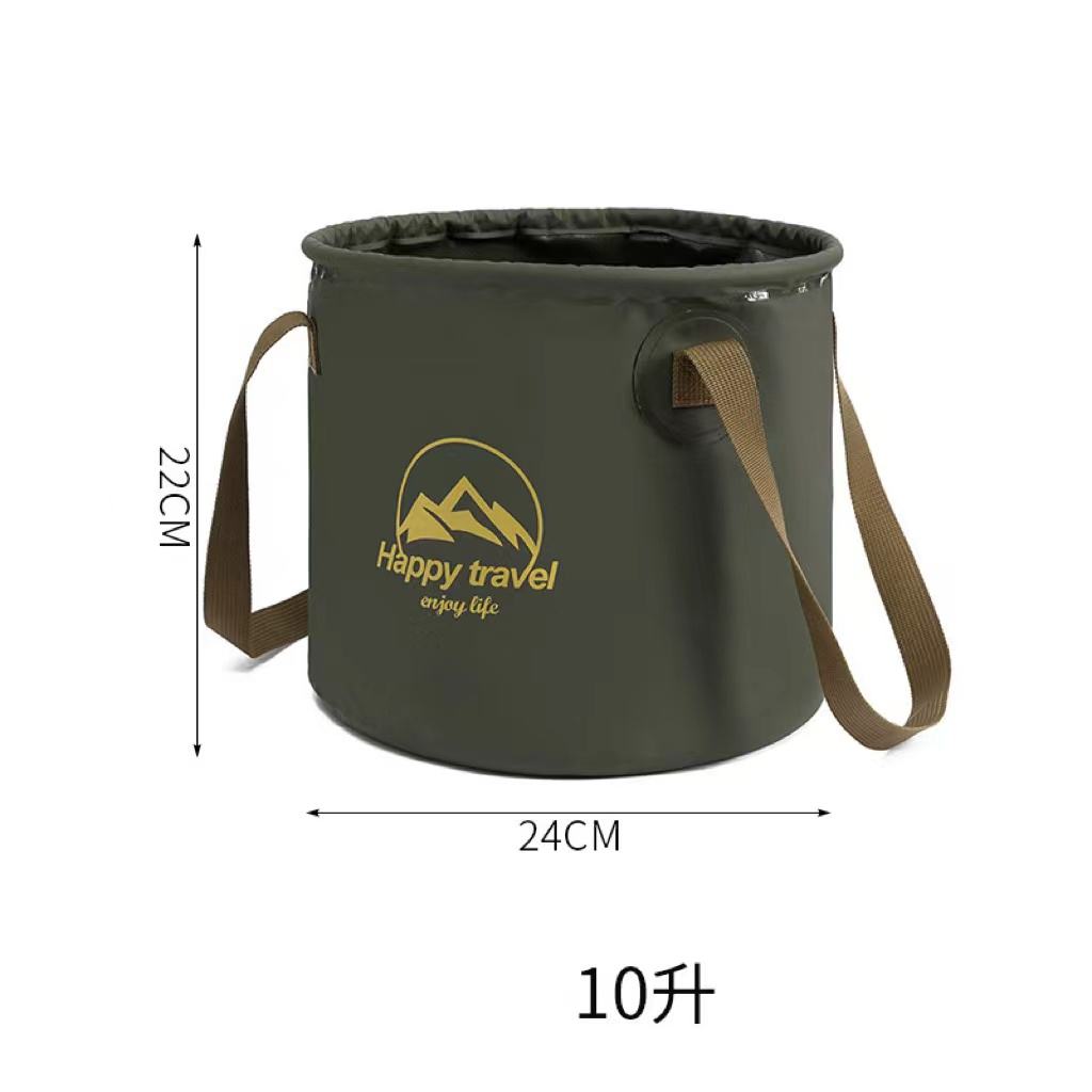 Hot sale Tarpaulin Cloth Foldable Bucket Collapsible Water Container Men Travelling Camping Fishing Bag - WanderVan