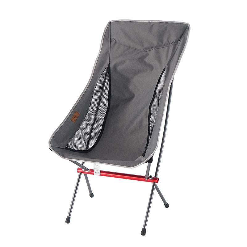 Outdoor Folding Chair Heighten Moon Chair Portable Camping Fishing Chair Leisure Beach Chair Back Chair - WanderVan