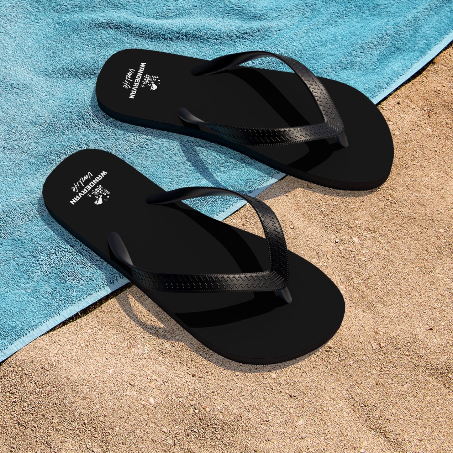 Unisex Flip-Flops - Black - WanderVan