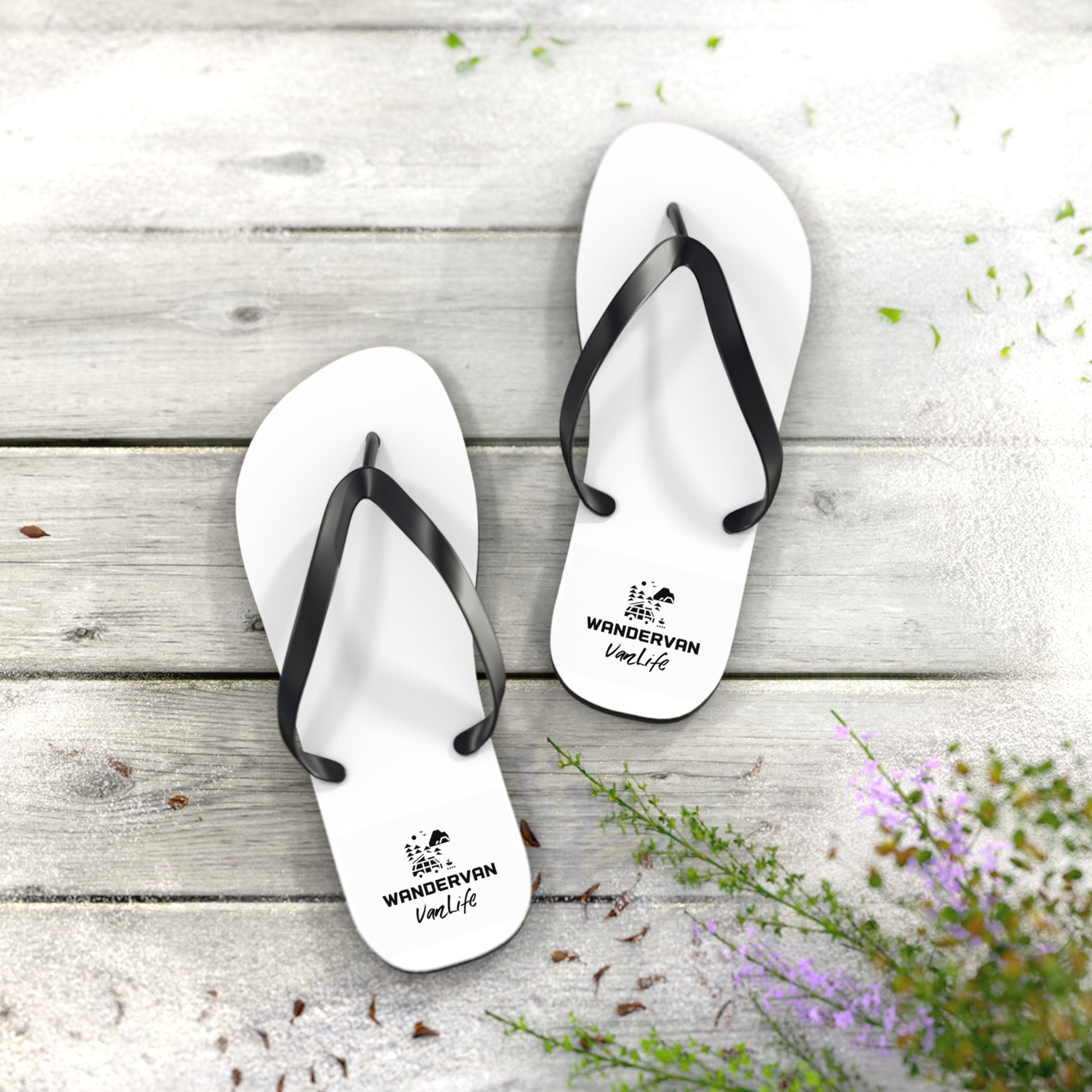 Flip Flops - WanderVan (White) Tongues - WanderVan