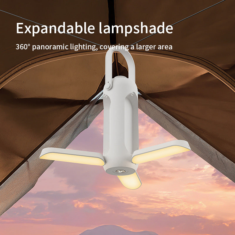 Outdoor folding camping lamp WanderVan - Large capacity lighting Portable usb rechargeable hanging tent camping lamp - WanderVan