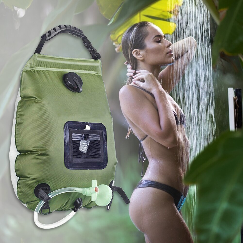 Portable Shower 20L Sun absorbs heat Water Storage Bags Outdoor Camping Hiking Heating Shower Bathing Bags Heating Shower Bags - WanderVan