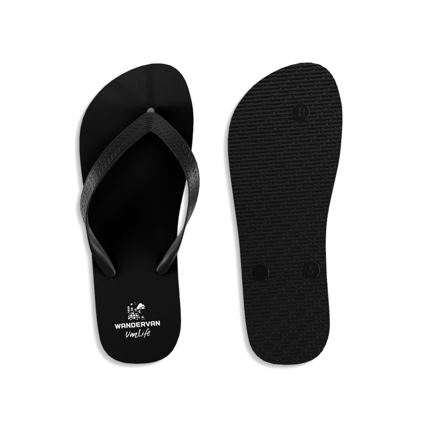 Unisex Flip-Flops - Black - WanderVan