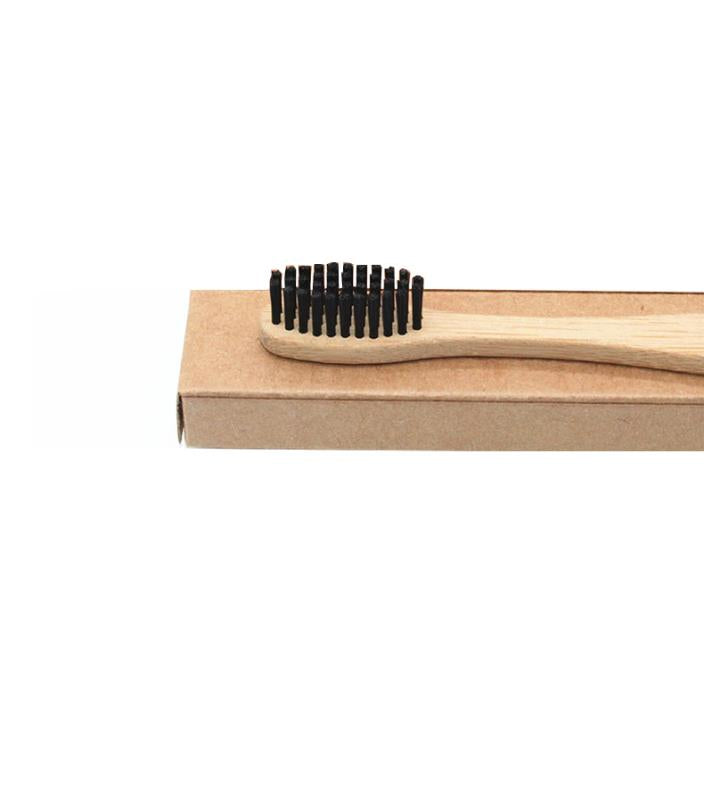 Bamboo Toothbrush with Charcoal Bristles Natural Dental Care for Road Trip - WanderVan - WanderVan