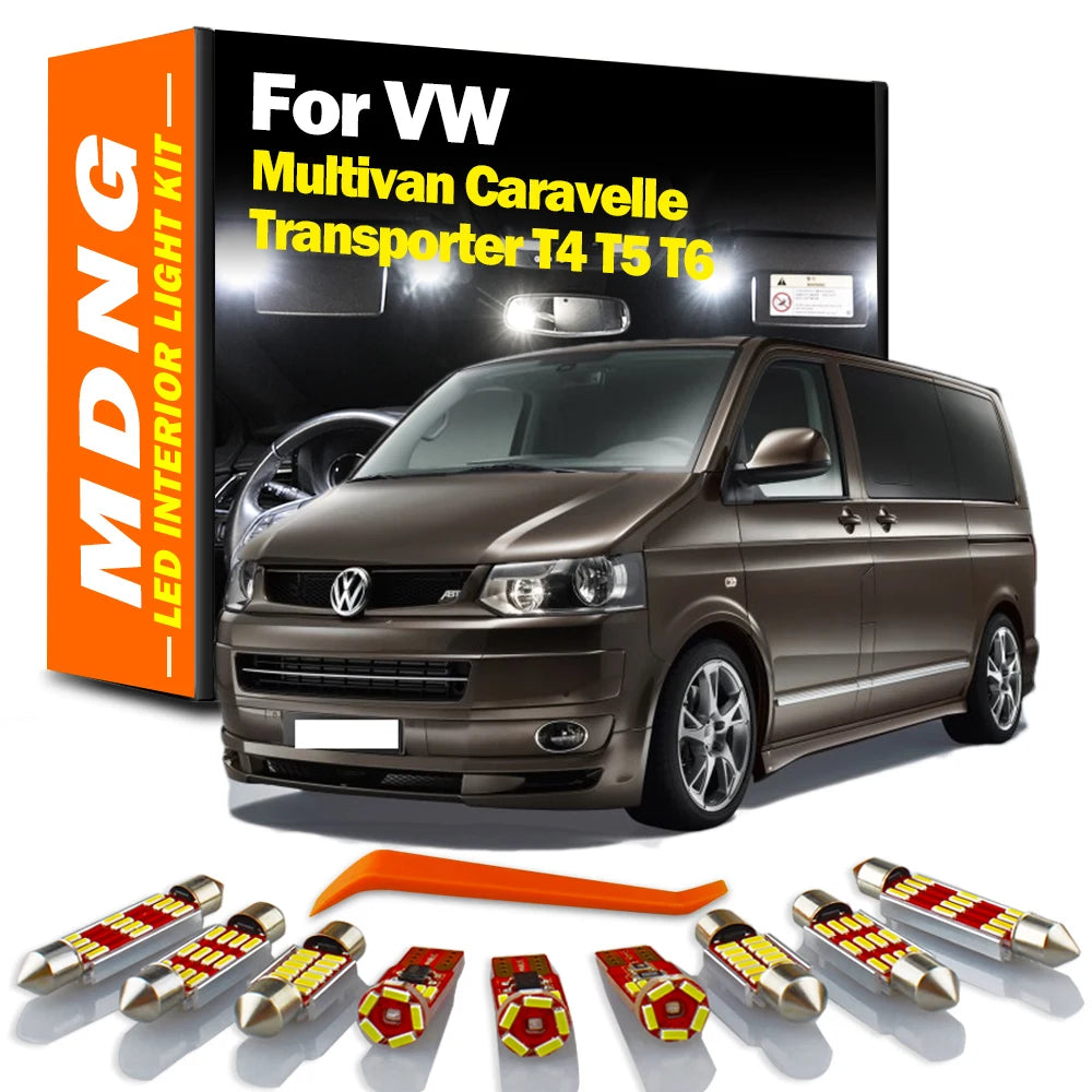 MDNG For Volkswagen VW Multivan T4 T5 T6 Caravelle Transporter Auto LED Interior Map Light Kit Canbus Car Lighting Accessories - WanderVan