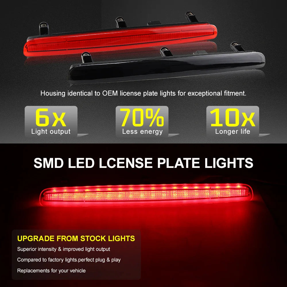 LED Smoked Tailgate Brake Lamp For VW T5 Transporter 2003-2015 High Level Light Caravelle T5 Car Styling High Mount Stop Lamp - WanderVan