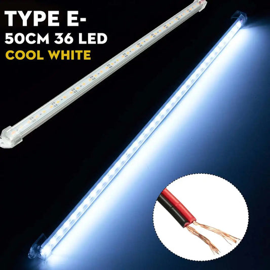 LED pour Van 1 pcs 50cm 12V LED  5630 SMD Car Interior Led Light Bars Lamp Reading Light Tube Van Cabin Lorry Truck Camper Boat Camper - WanderVan