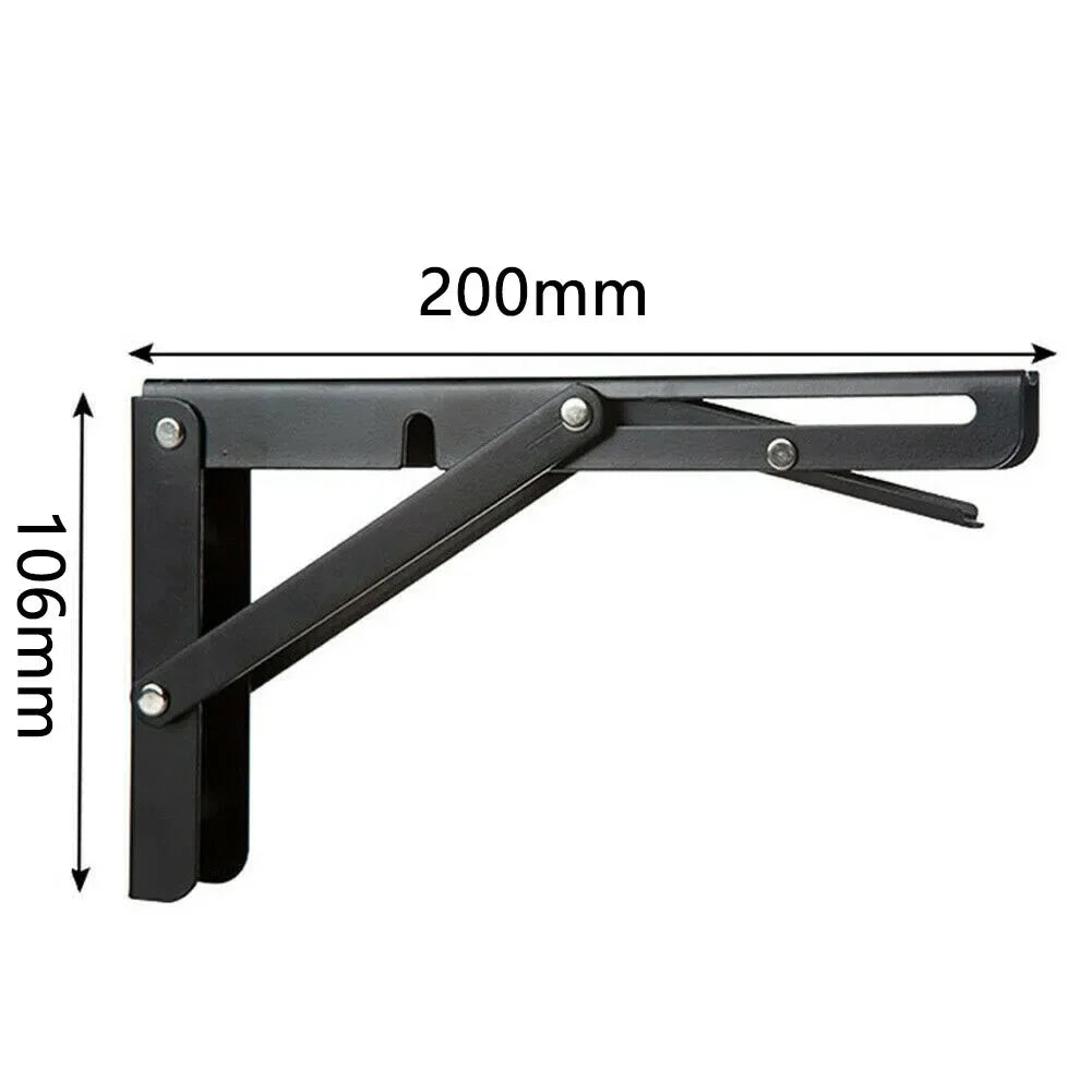 2Pcs Black Finish New Campervan Folding-Bracket Table Shelf Interior Accessories For Motorhome Caravan Camper Van Brackets - WanderVan