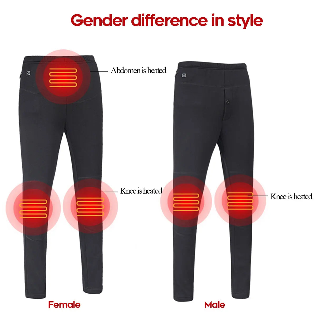 Winter Outdoor Hiking Heating Trousers Slim USB Charging - Unisex - WanderVan