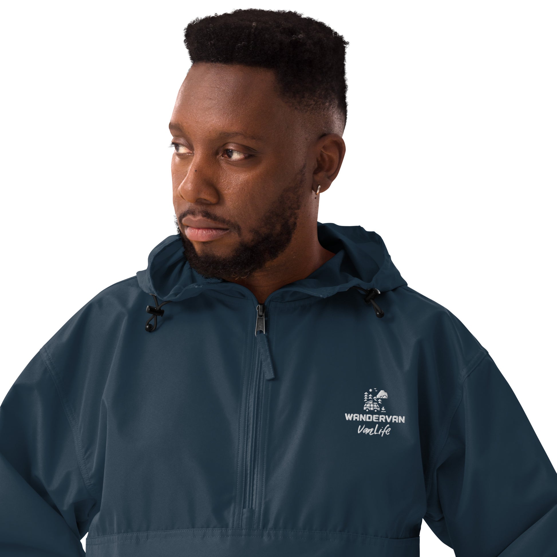 Men Embroidered Champion Packable Jacket - WanderVan