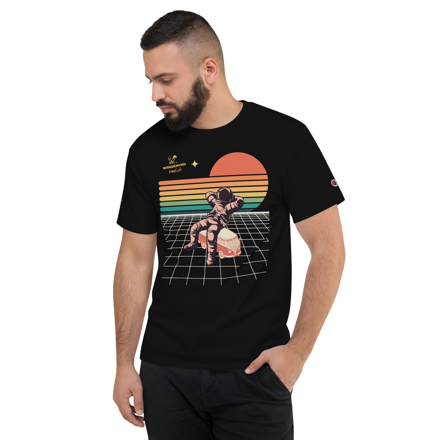 Men's Champion T-Shirt - WanderVan in Space - WanderVan