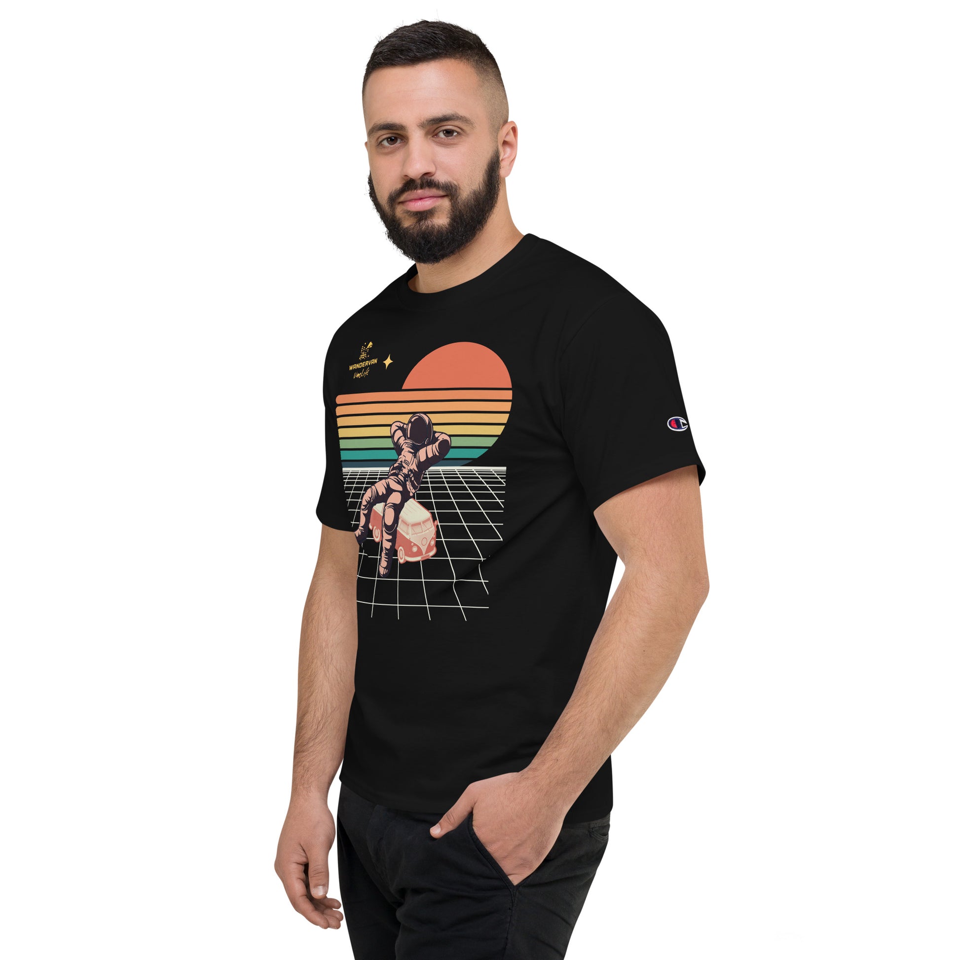 Men's Champion T-Shirt - WanderVan in Space - WanderVan