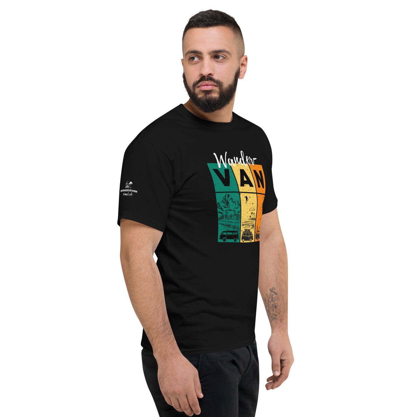 Men's Champion T-Shirt - WanderVan Rasta Color & Landscape - WanderVan