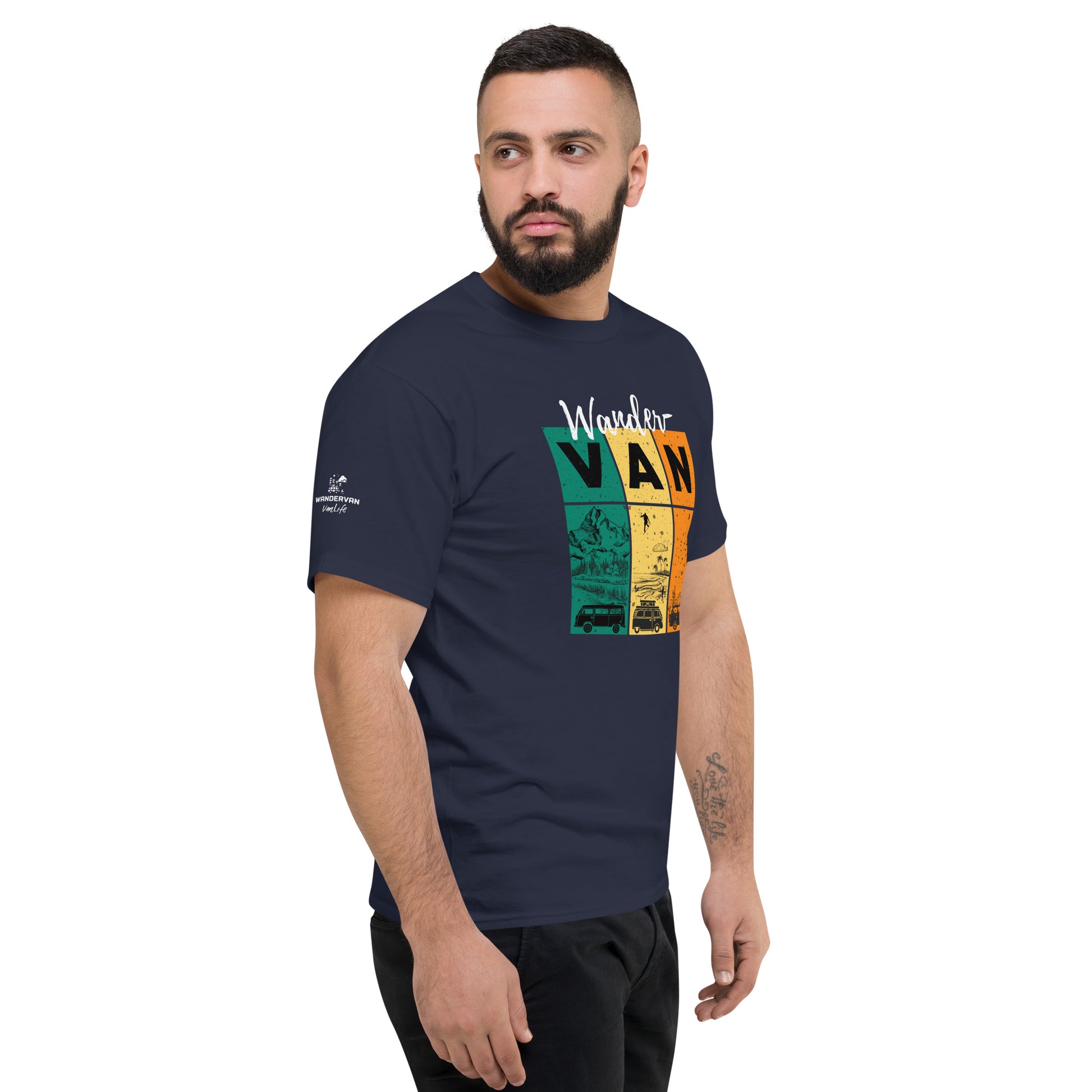 Men's Champion T-Shirt - WanderVan Rasta Color & Landscape - WanderVan