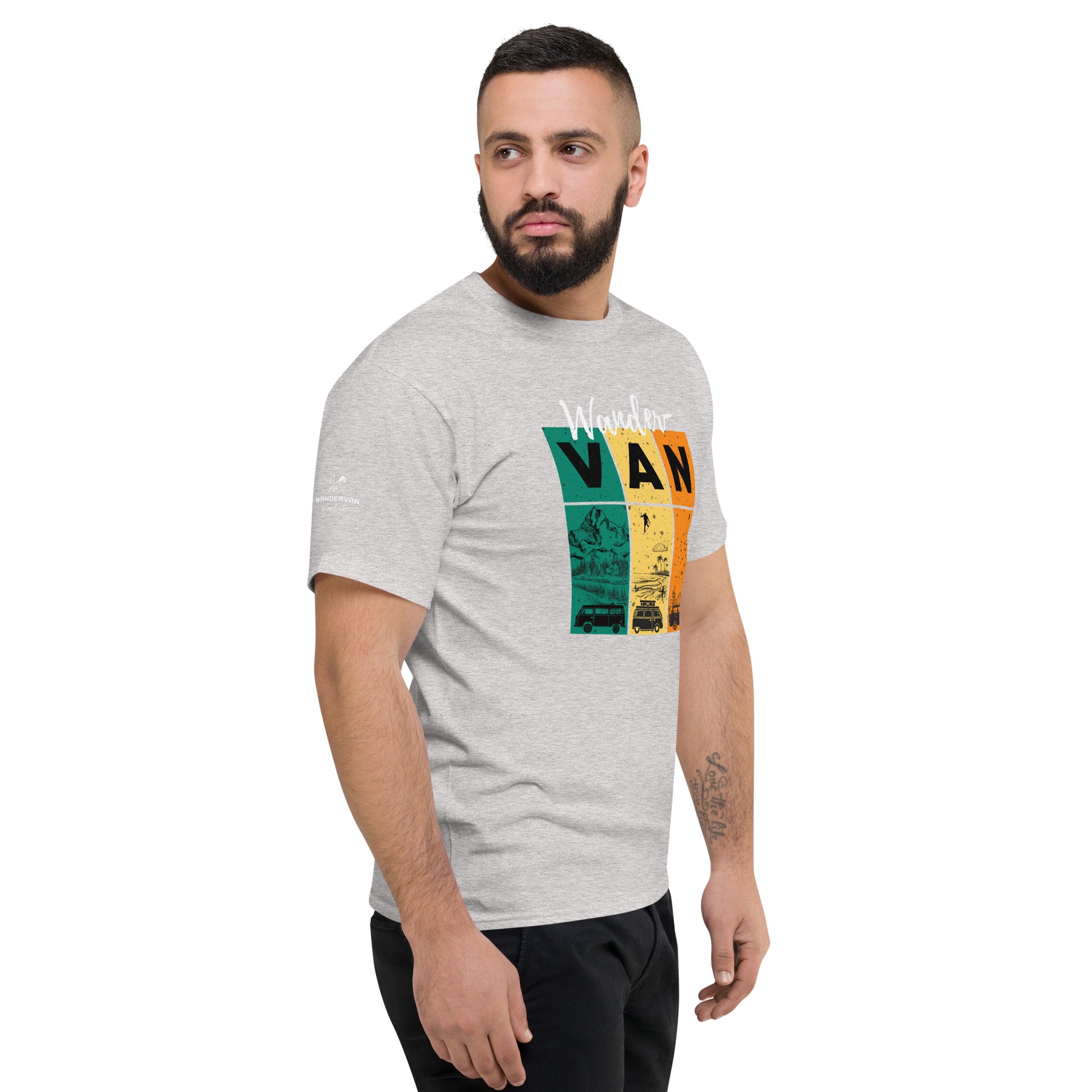 Men's Champion T-Shirt - WanderVan Rasta Color & Landscape - WanderVan