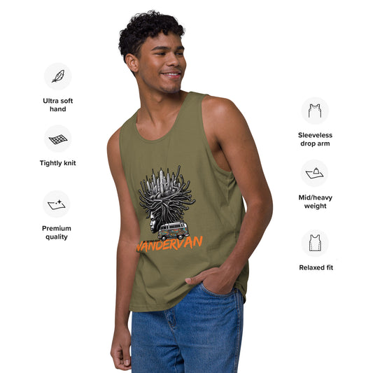 Men’s premium tank top - Road is power - WanderVan