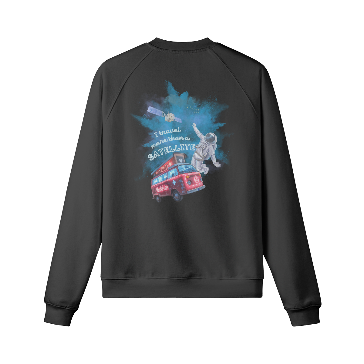 Pullover Sweatshirt WanderVan - SpaceRoad "I Travel More Than a Satellite" - WanderVan