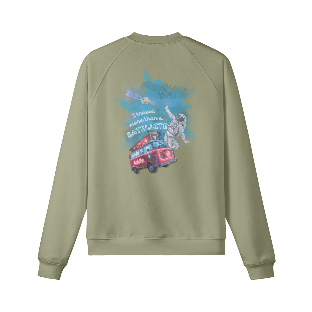 Pullover Sweatshirt WanderVan - SpaceRoad "I Travel More Than a Satellite" - WanderVan