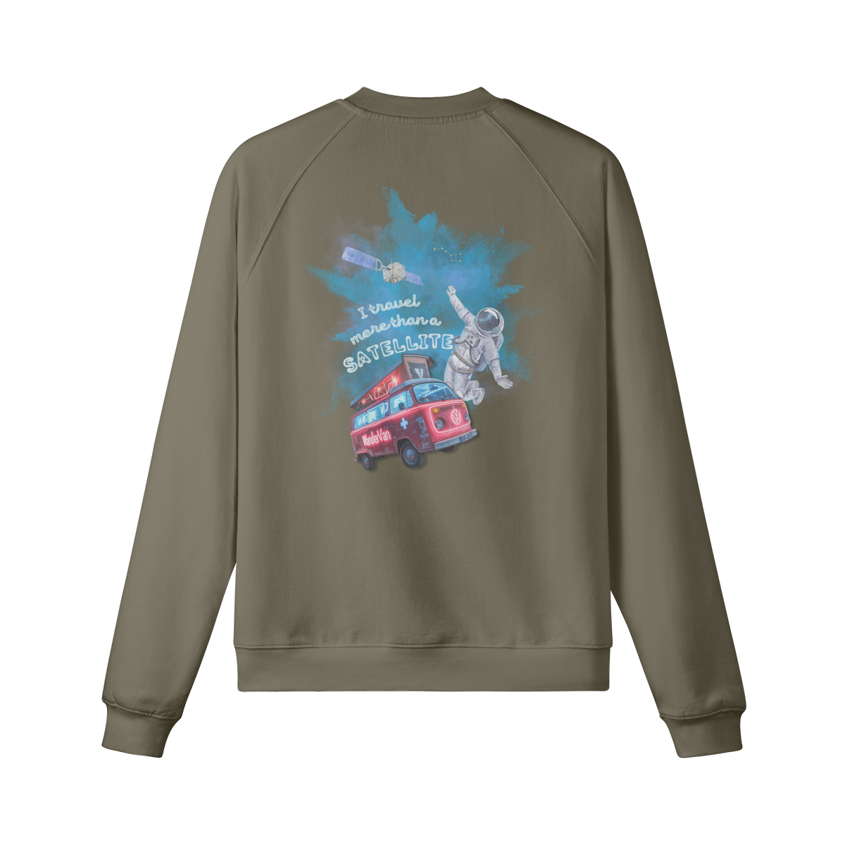 Pullover Sweatshirt WanderVan - SpaceRoad "I Travel More Than a Satellite" - WanderVan