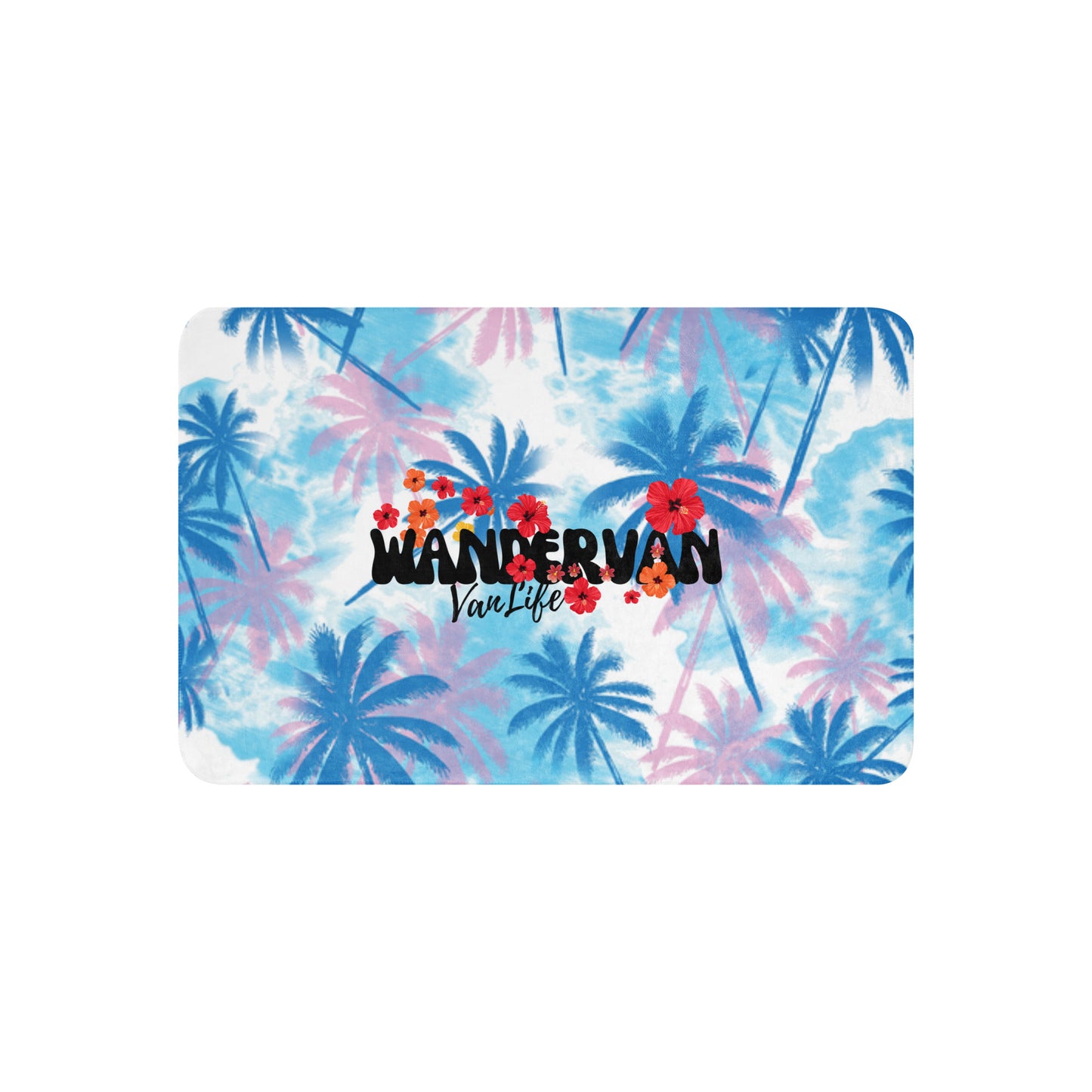 Sherpa blanket - WanderVan Flowers - WanderVan