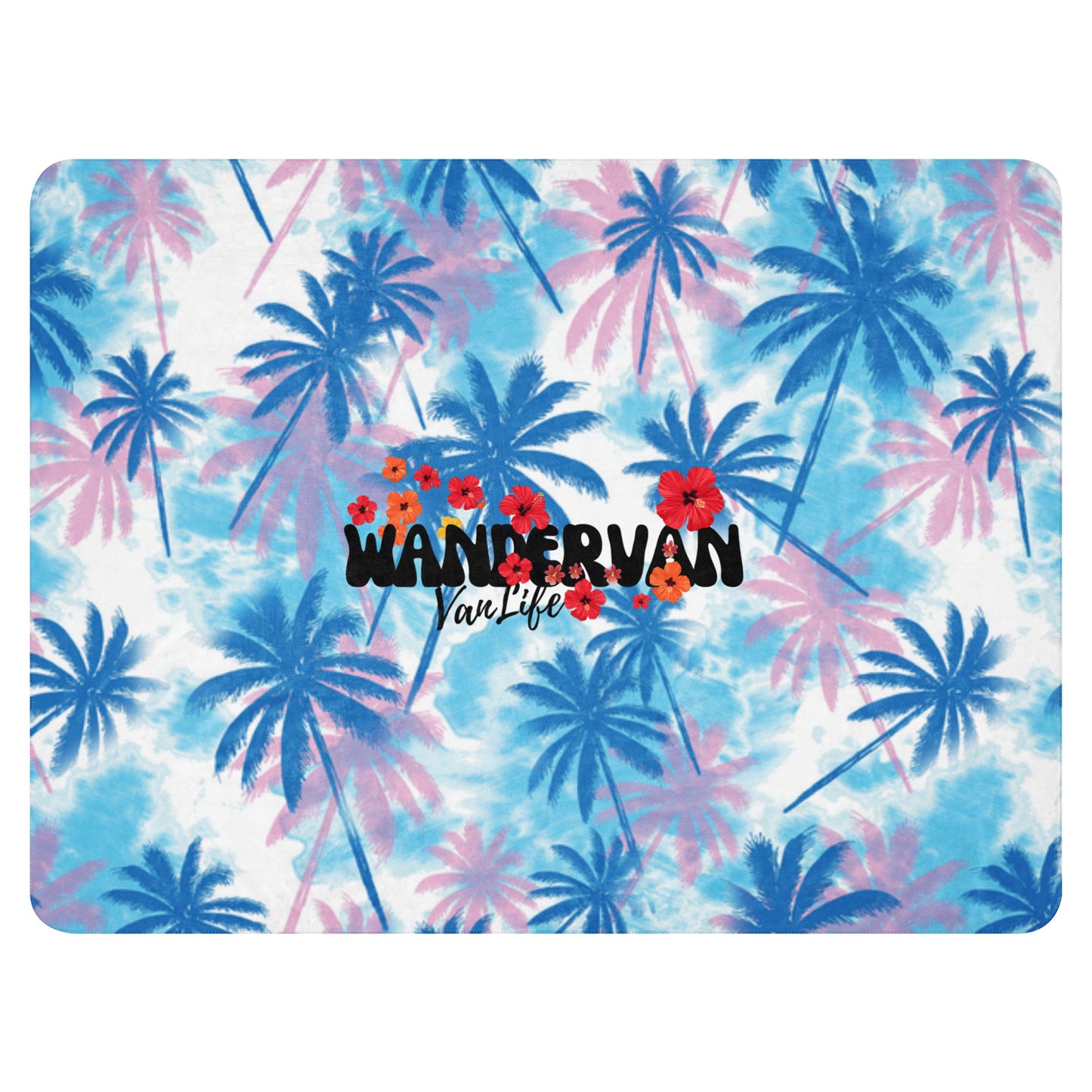 Sherpa blanket - WanderVan Flowers - WanderVan