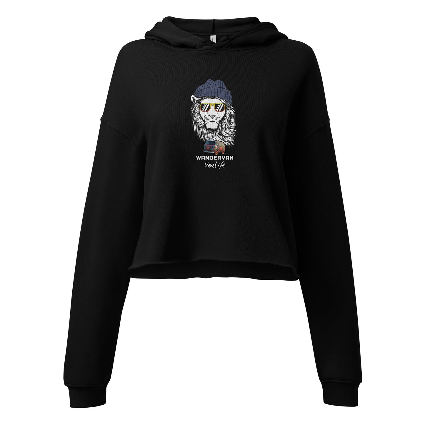 Crop Hoodie Women - DubVapoRoad Lion - WanderVan