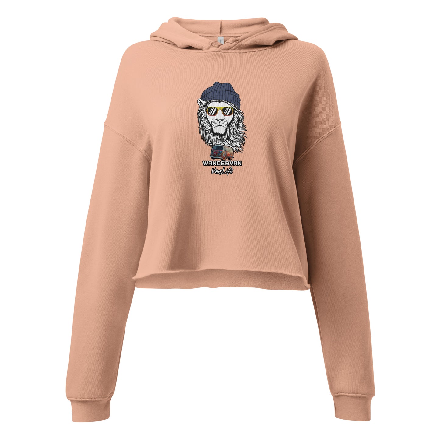 Crop Hoodie Women - DubVapoRoad Lion - WanderVan