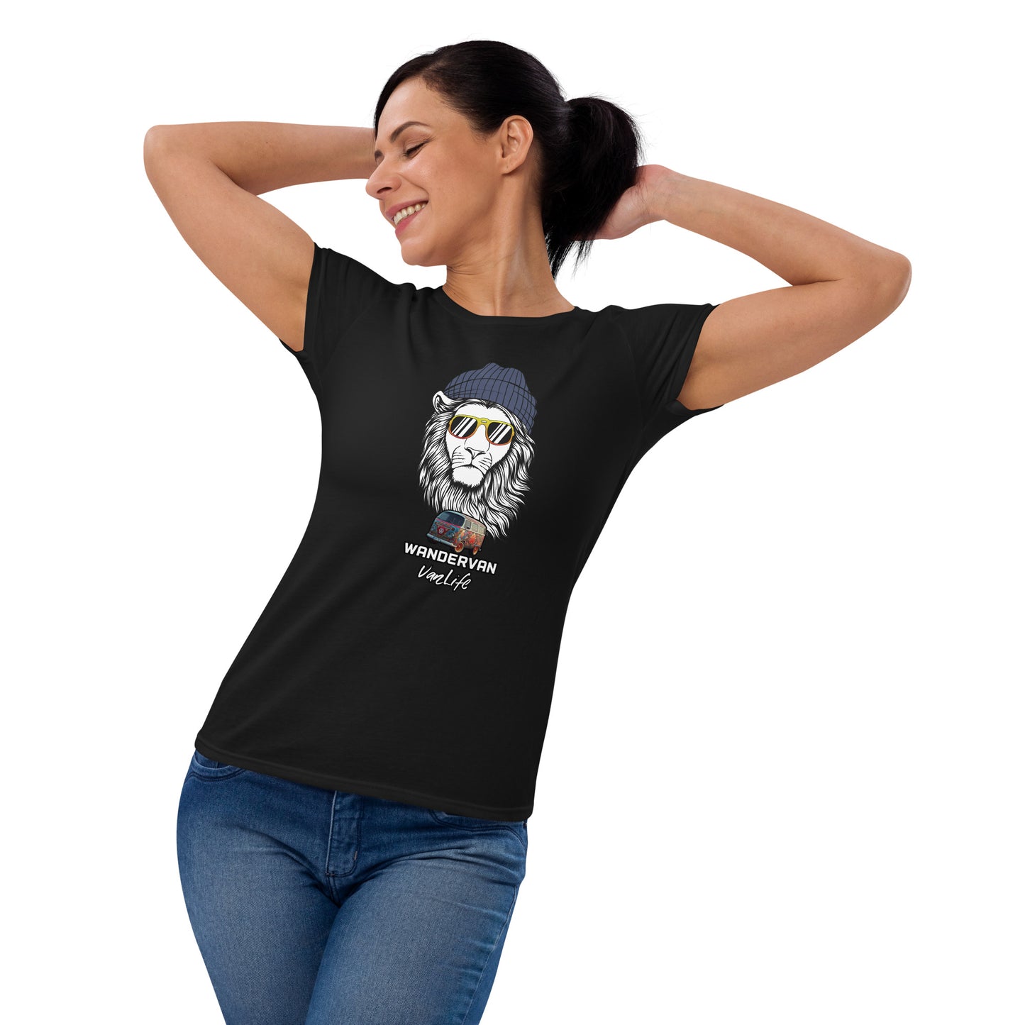 Women's short sleeve t-shirt - WanderVan Lion DubVapoRoad - WanderVan