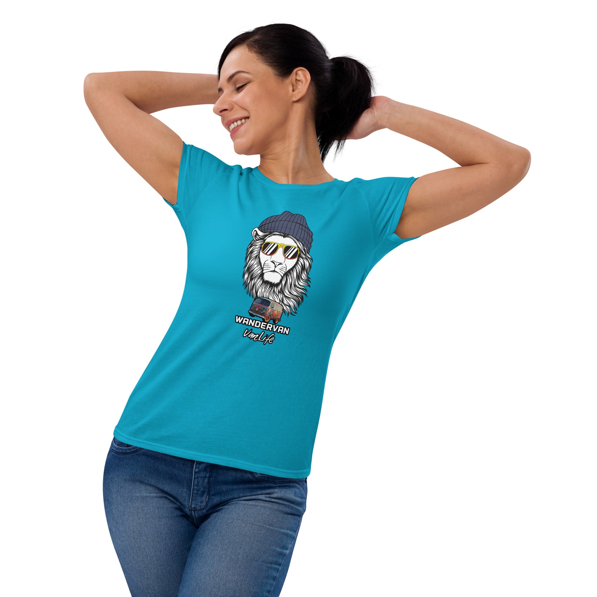 Women's short sleeve t-shirt - WanderVan Lion DubVapoRoad - WanderVan