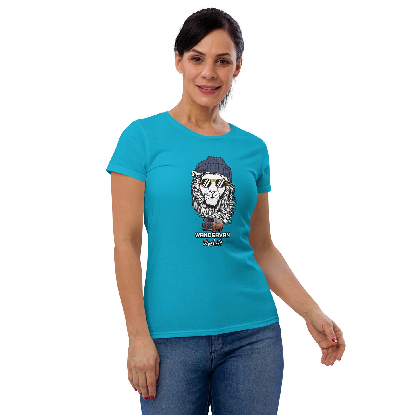 Women's short sleeve t-shirt - WanderVan Lion DubVapoRoad - WanderVan