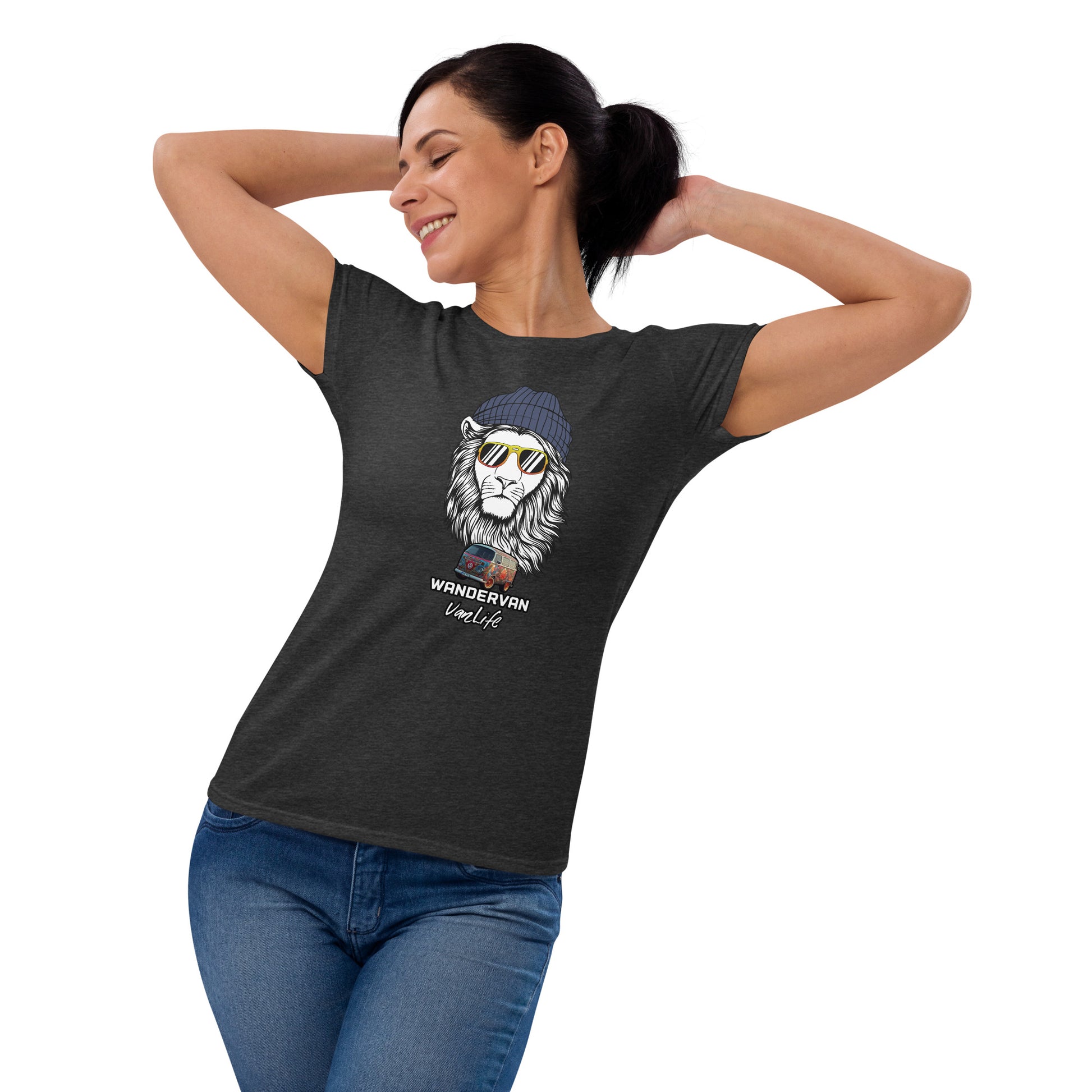 Women's short sleeve t-shirt - WanderVan Lion DubVapoRoad - WanderVan