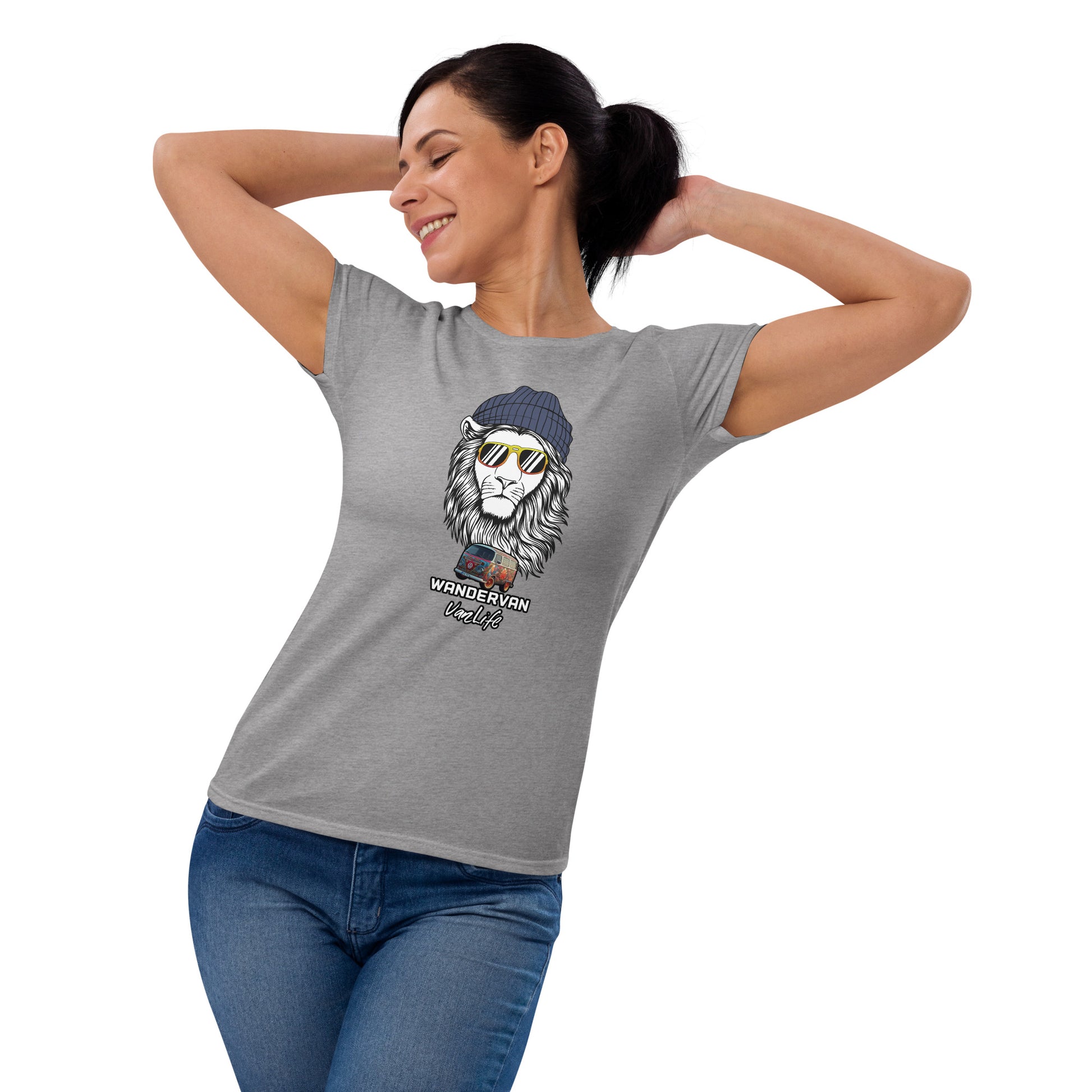 Women's short sleeve t-shirt - WanderVan Lion DubVapoRoad - WanderVan