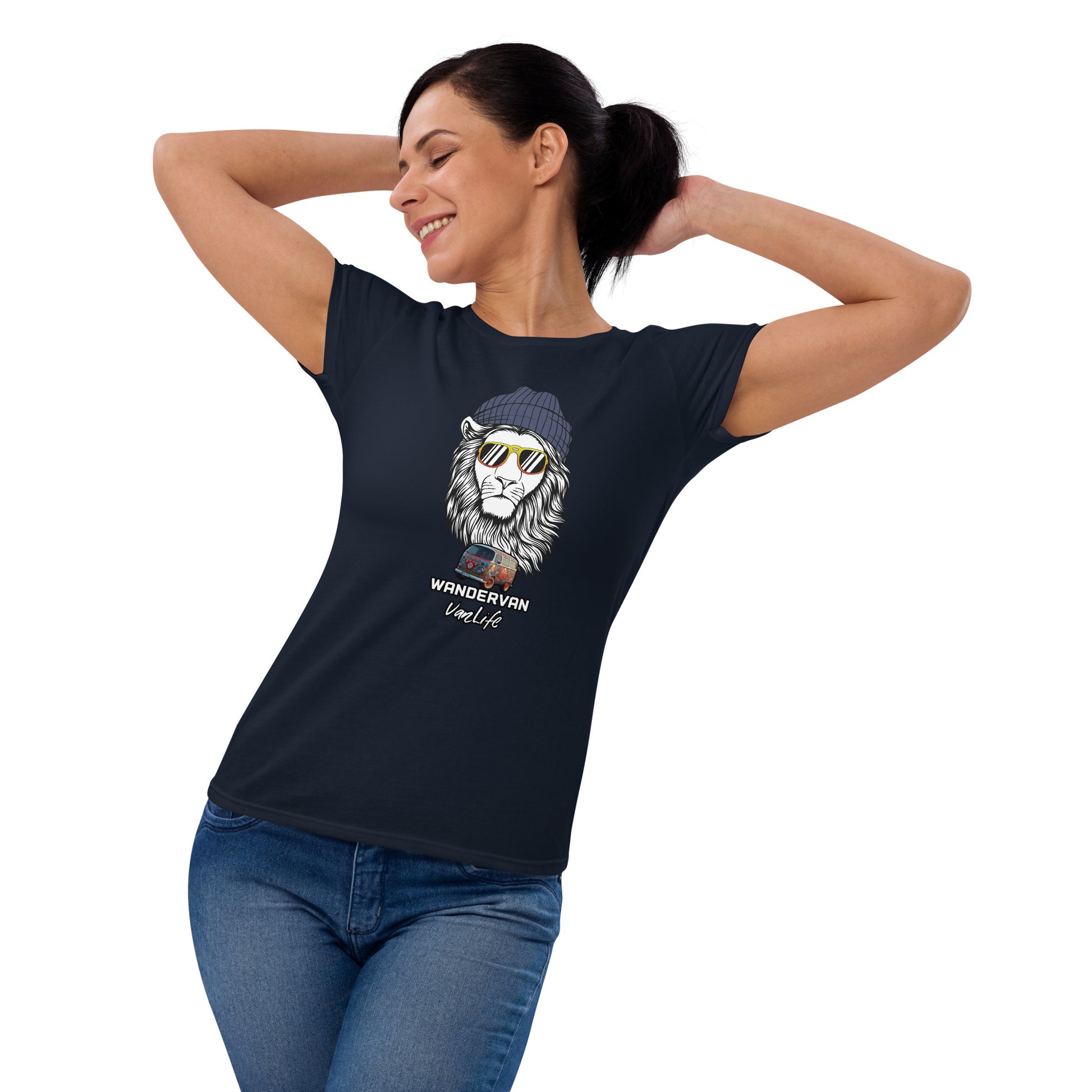 Women's short sleeve t-shirt - WanderVan Lion DubVapoRoad - WanderVan