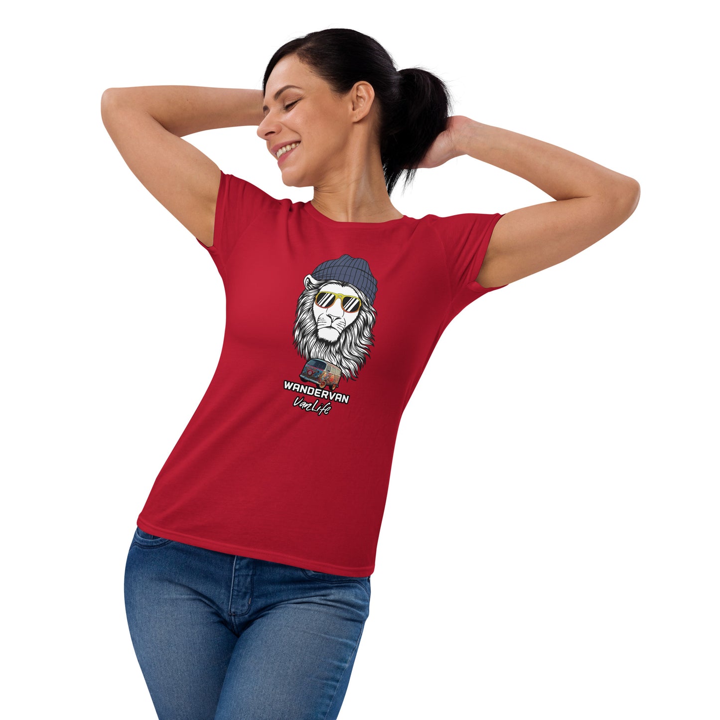 Women's short sleeve t-shirt - WanderVan Lion DubVapoRoad - WanderVan