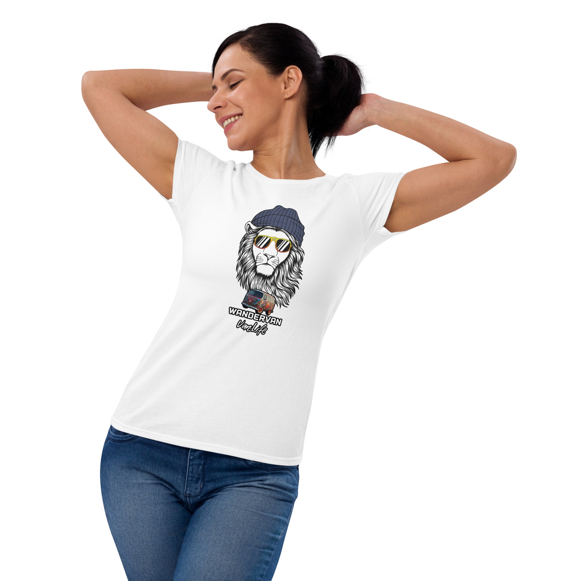 Women's short sleeve t-shirt - WanderVan Lion DubVapoRoad - WanderVan