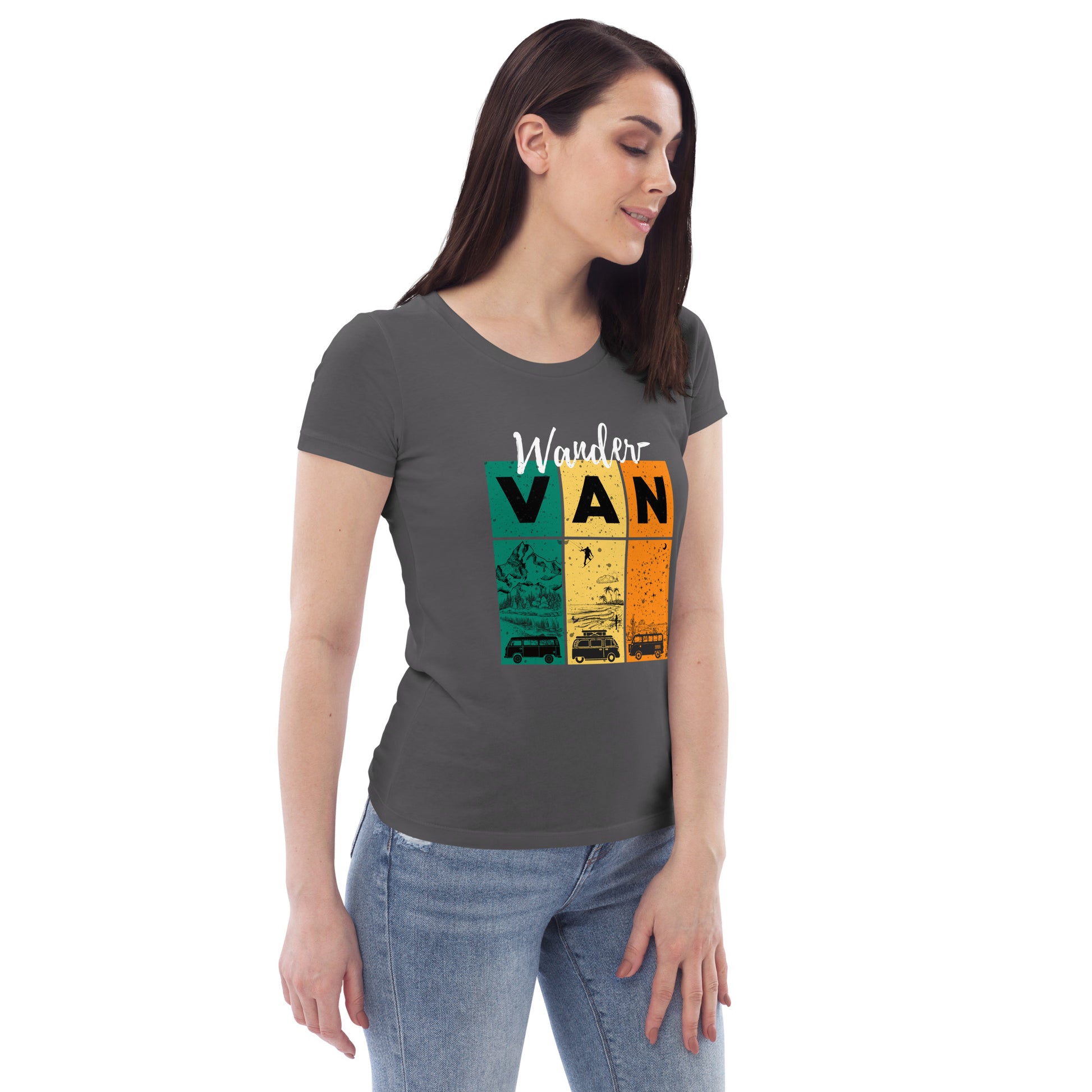 Women's fitted eco tee - WanderVan Rasta & Landscape - WanderVan