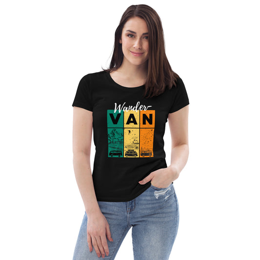 Women's fitted eco tee - WanderVan Rasta & Landscape - WanderVan