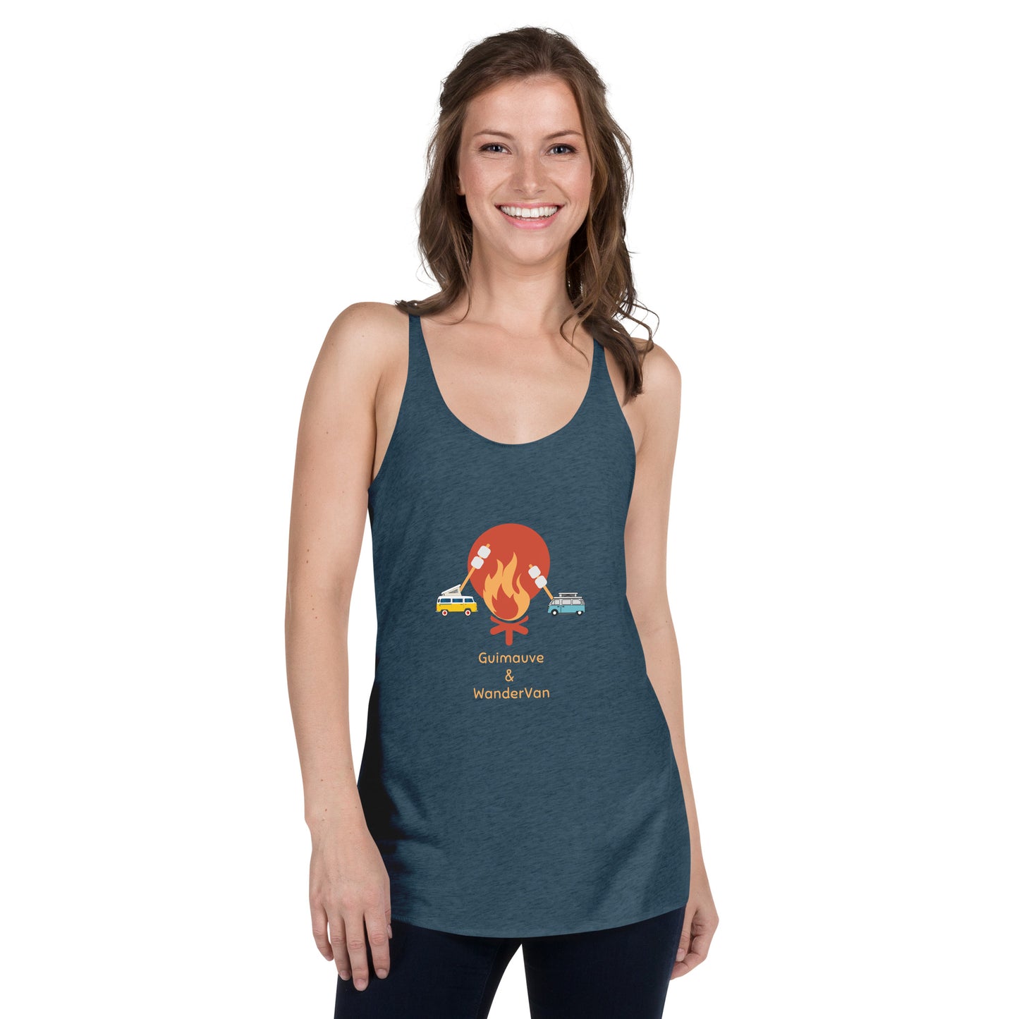 Women's Racerback Tank - Guimauve & WanderVan - WanderVan