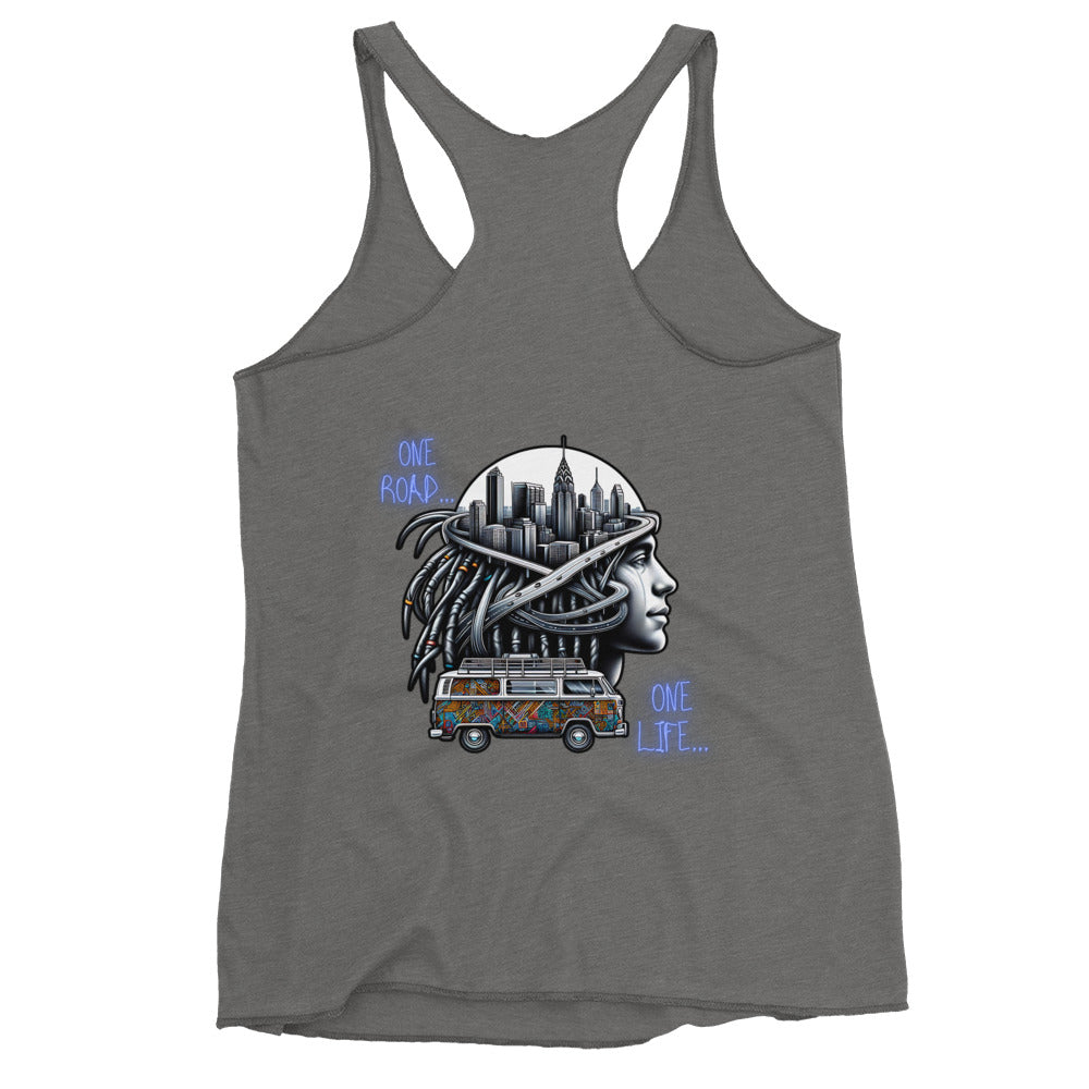 Women's Racerback Tank - IndianRoadSpirit WanderVan - WanderVan