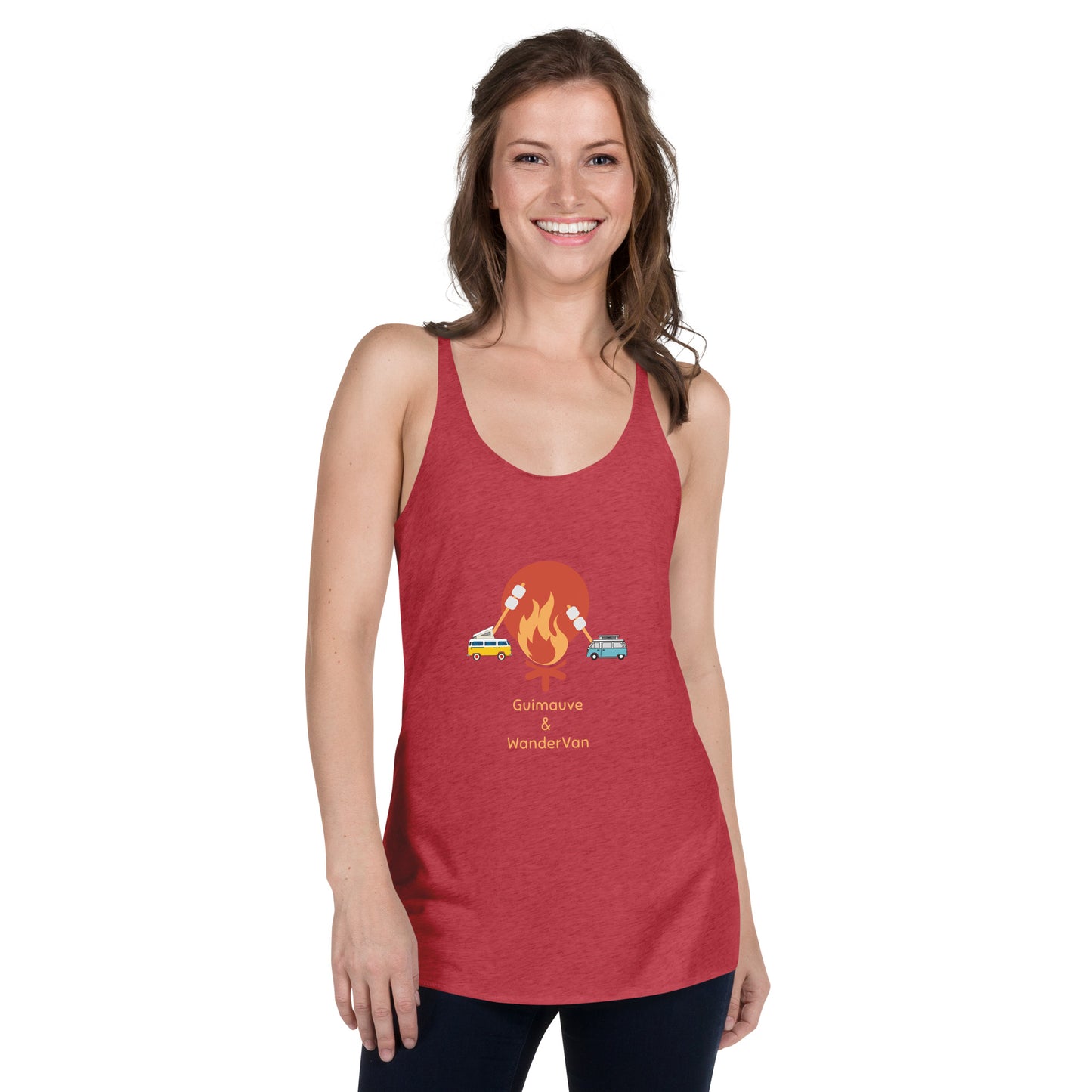 Women's Racerback Tank - Guimauve & WanderVan - WanderVan