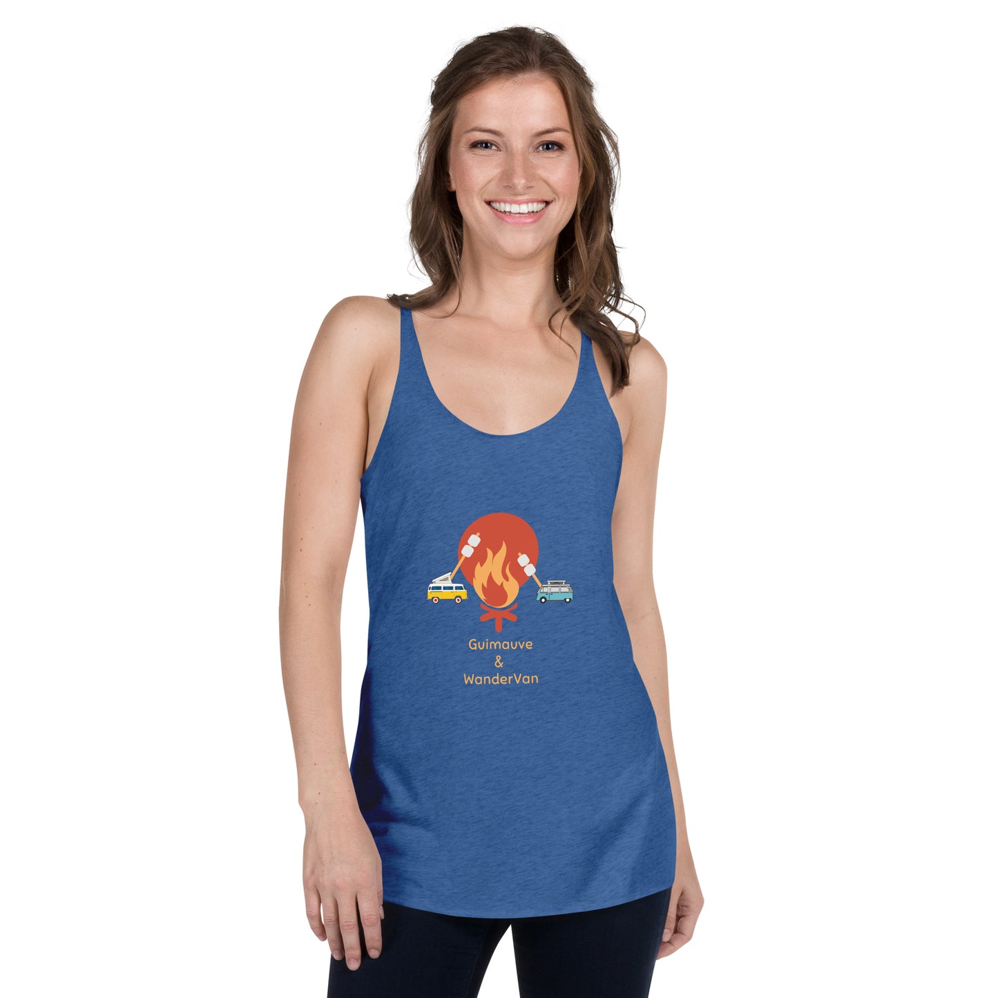 Women's Racerback Tank - Guimauve & WanderVan - WanderVan