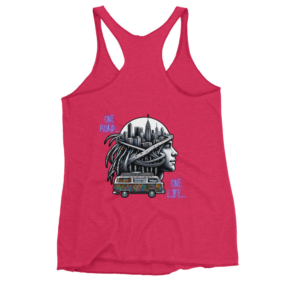 Women's Racerback Tank - IndianRoadSpirit WanderVan - WanderVan