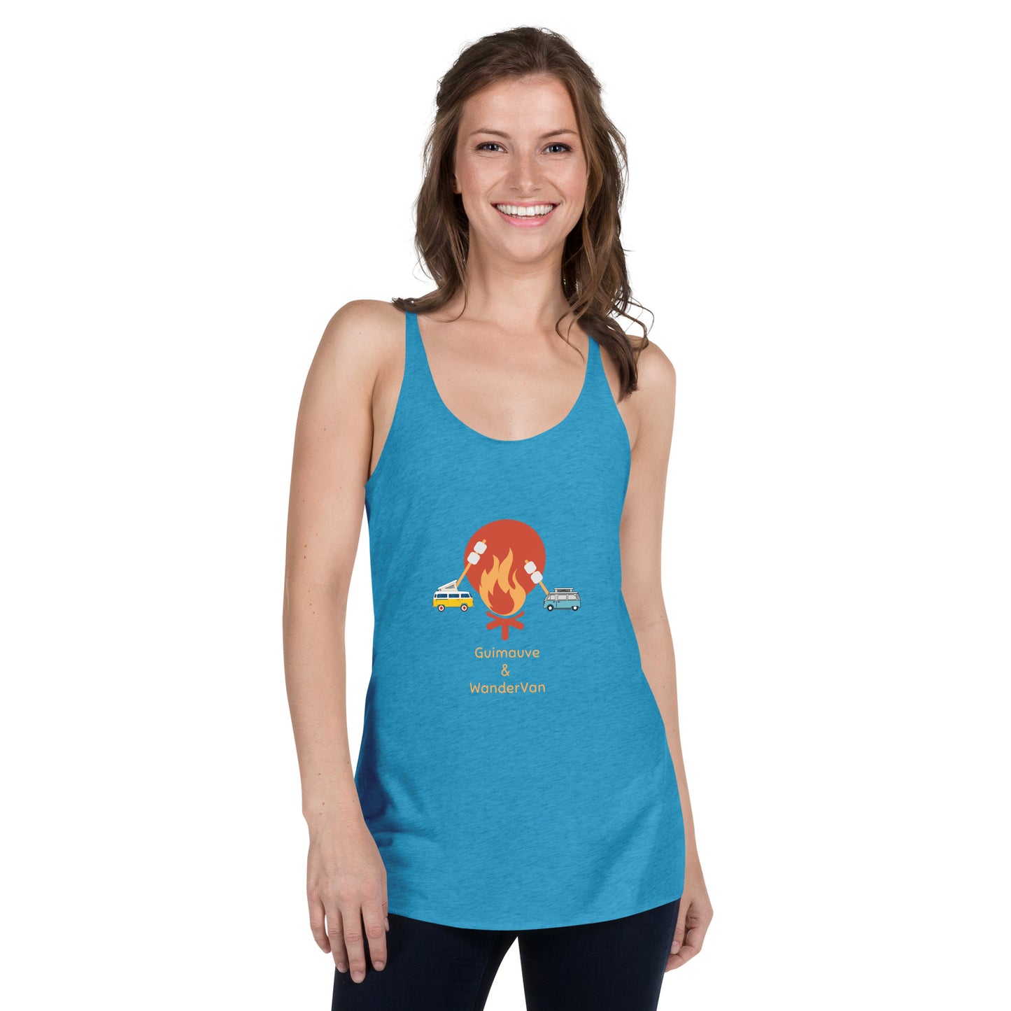 Women's Racerback Tank - Guimauve & WanderVan - WanderVan